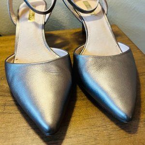 Louise et Cie Silver Slingback Pumps